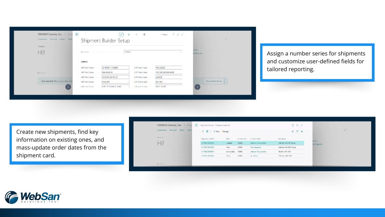 Snapshot 3 of Shipment Builder