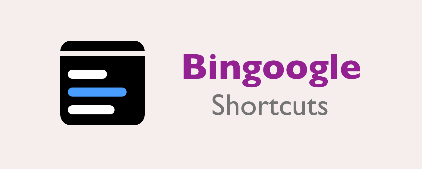 Bingoogle Shortcuts - Browse with Keyboard marquee promo image