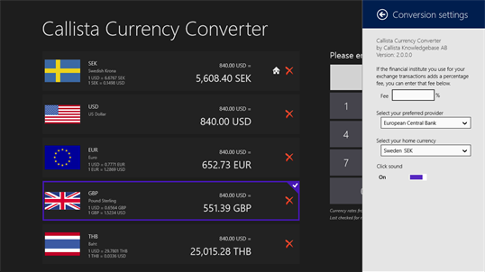 Callista Currency Converter screenshot 4