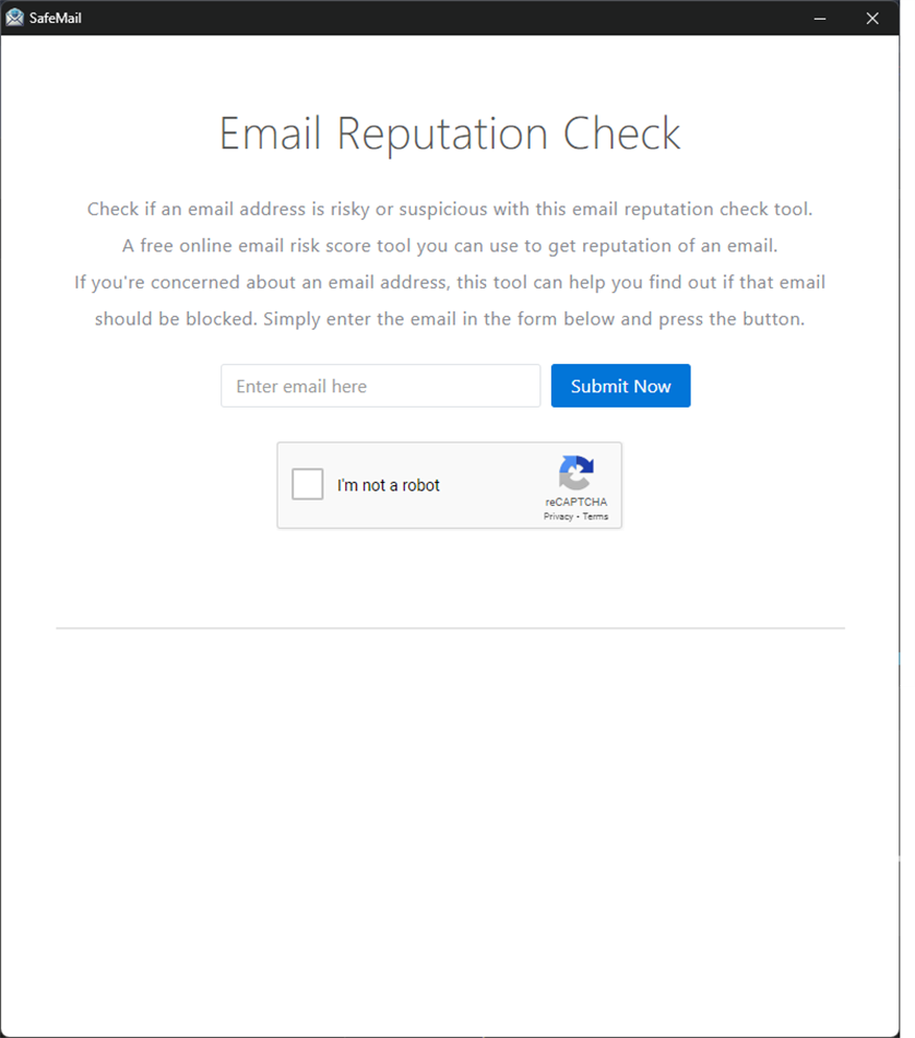 SafeMailApp (Windows) 由: SafeMail