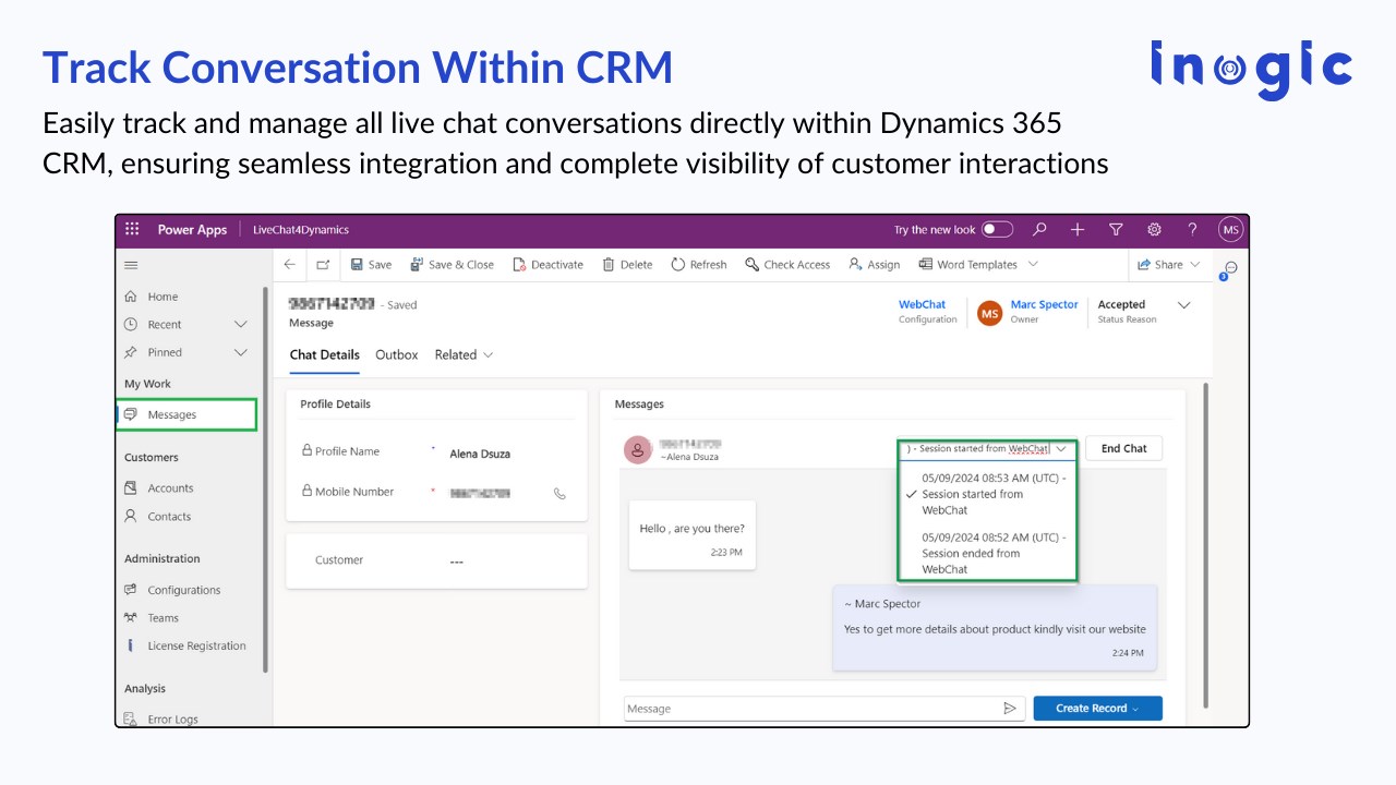 Snapshot 6 of Live Website Chat Integration in Dynamics 365: Connect, Convert & Track Visitors - LiveChat4Dynamics