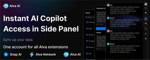 Alva AI - Your GPT AI Copilot marquee promo image