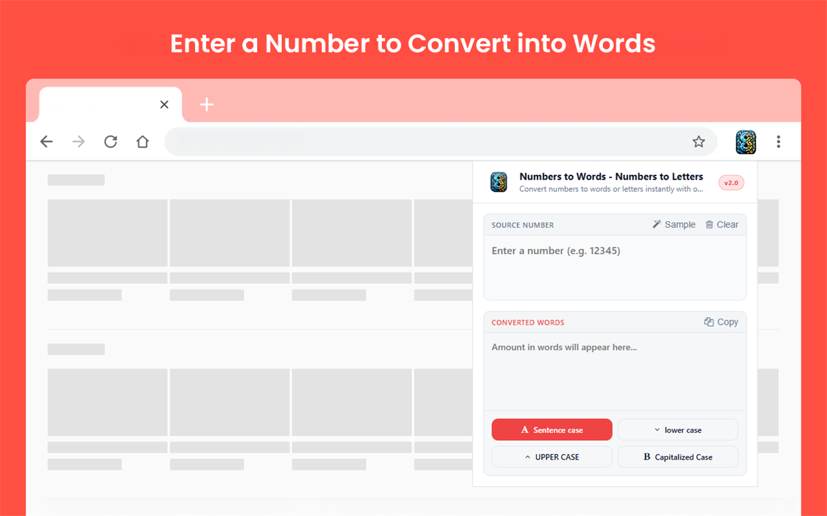 Numbers to Words - Numbers to Letters
