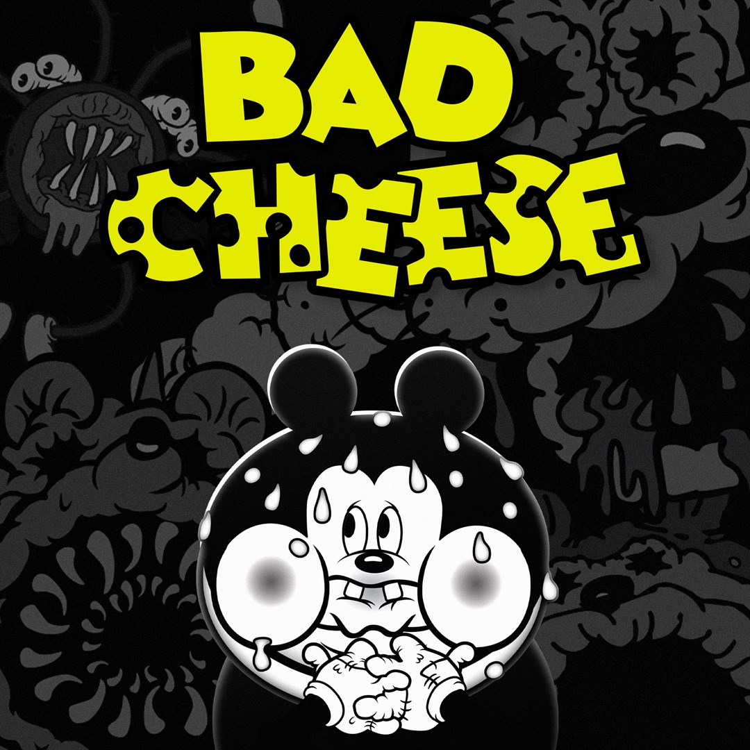 Bad Cheese 遊戲截圖：復古黑白動畫風格