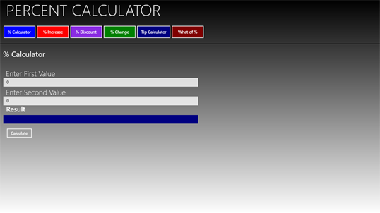 Percent Calculator 8 screenshot 1