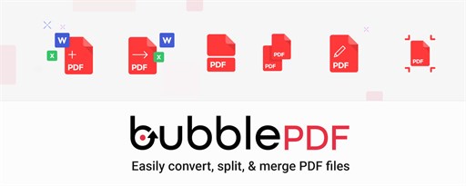 BubblePDF - Edit and Convert PDF files marquee promo image