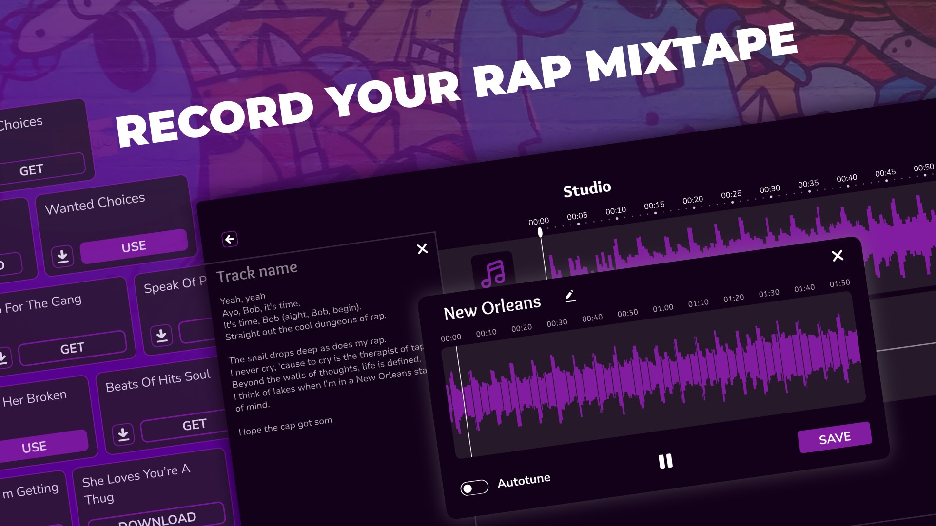 Mixtape Recorder - Rap Music Creator screenshot