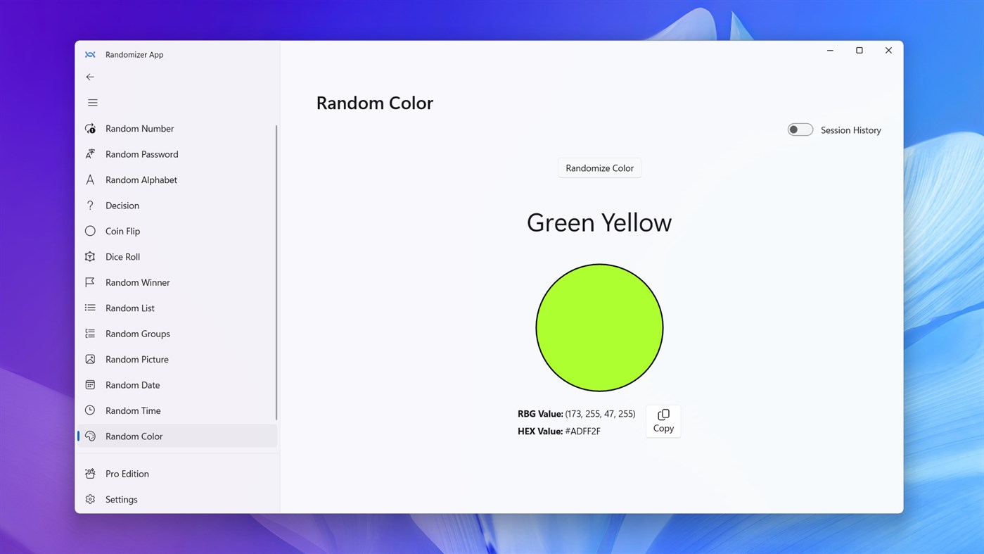 #9. Randomizer App (Windows) Göre: V Team
