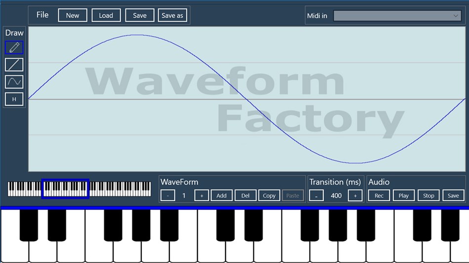 Waveform factory (Windows) Ved: Jean-Gabriel Perromat