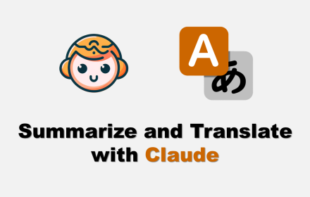 Summarize and Translate with Claude small promo image