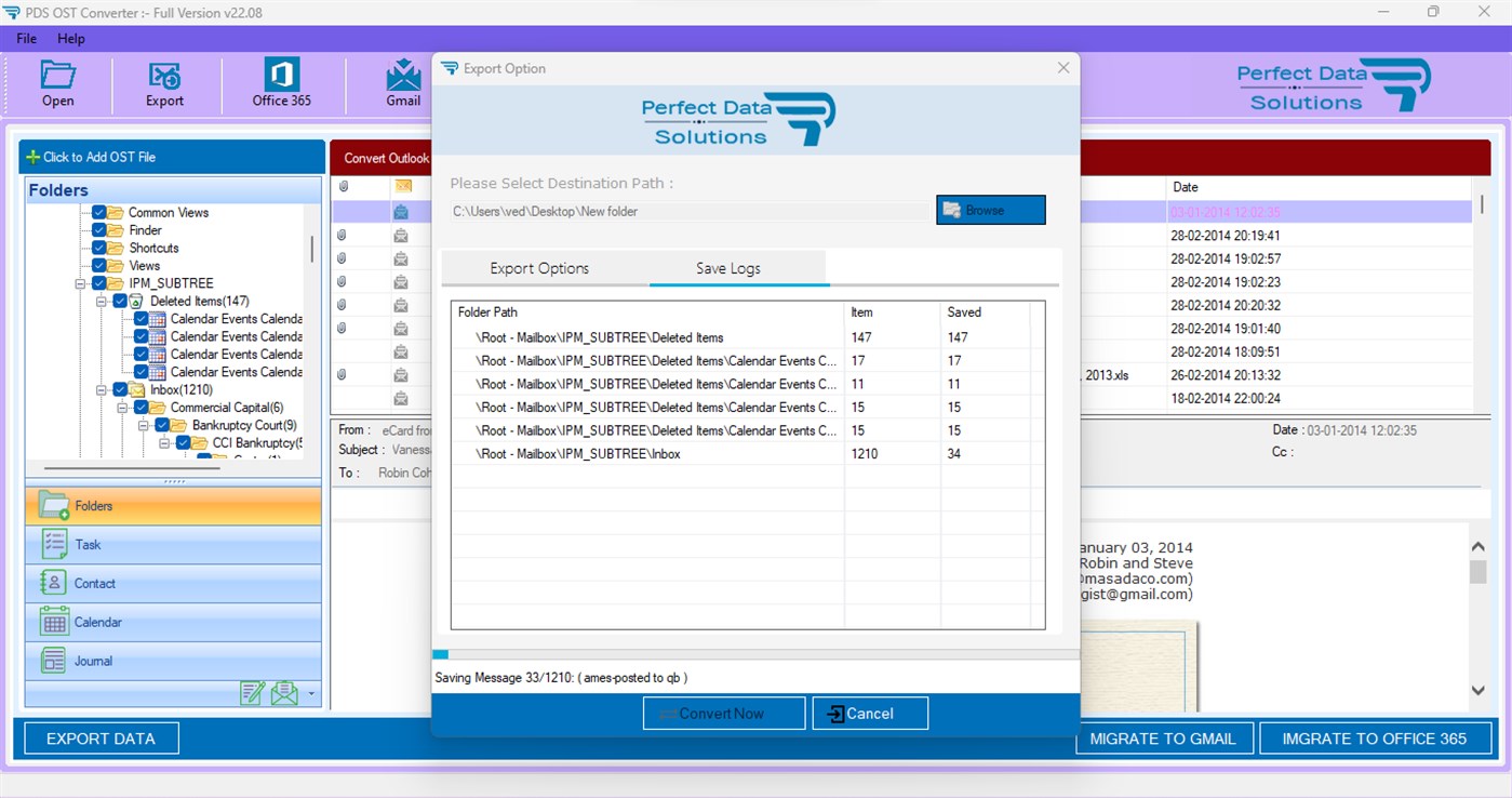 #5. OST To PST Converter Software (Windows) Bởi: Perfect Data Solutions