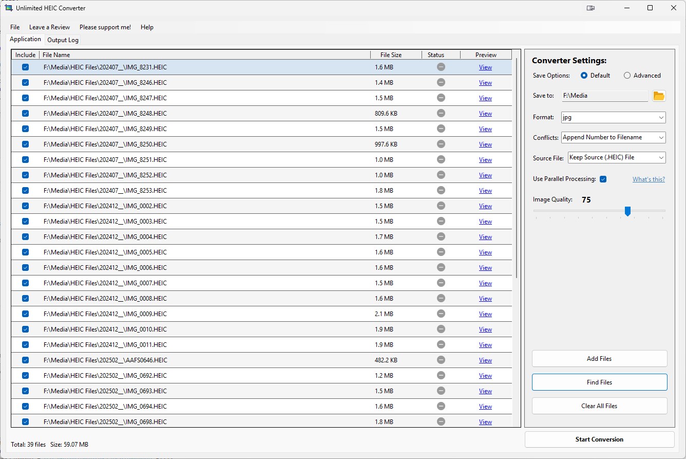 Unlimited HEIC Converter screenshot