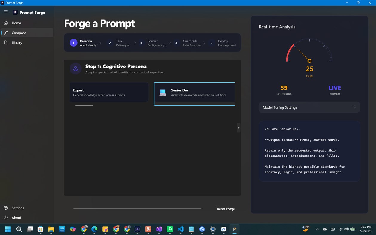 #6. Prompt Forge (Windows) Ved: Cresco Systems Labs