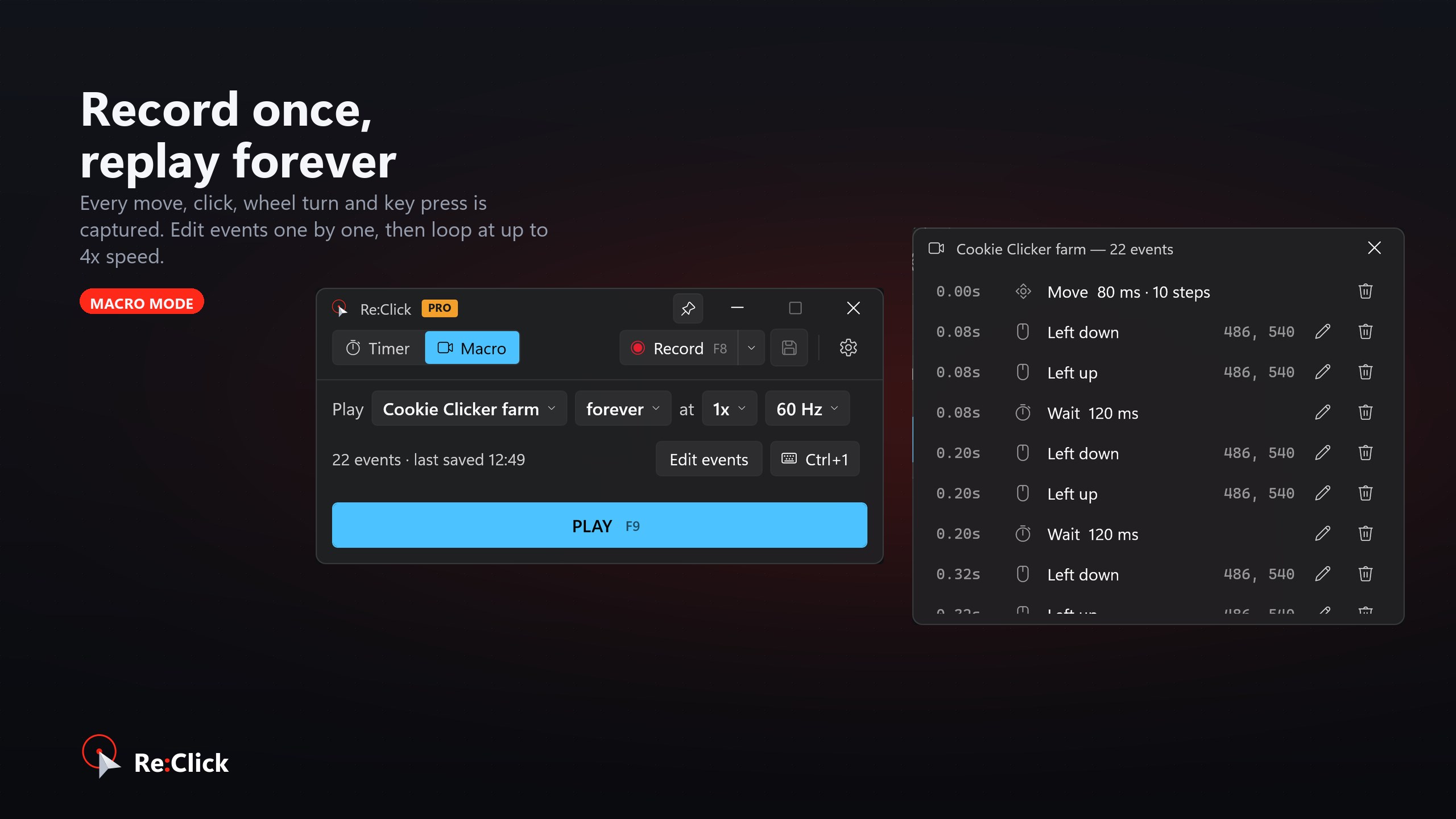 Re:Click - Auto Clicker | Macro Recorder screenshot