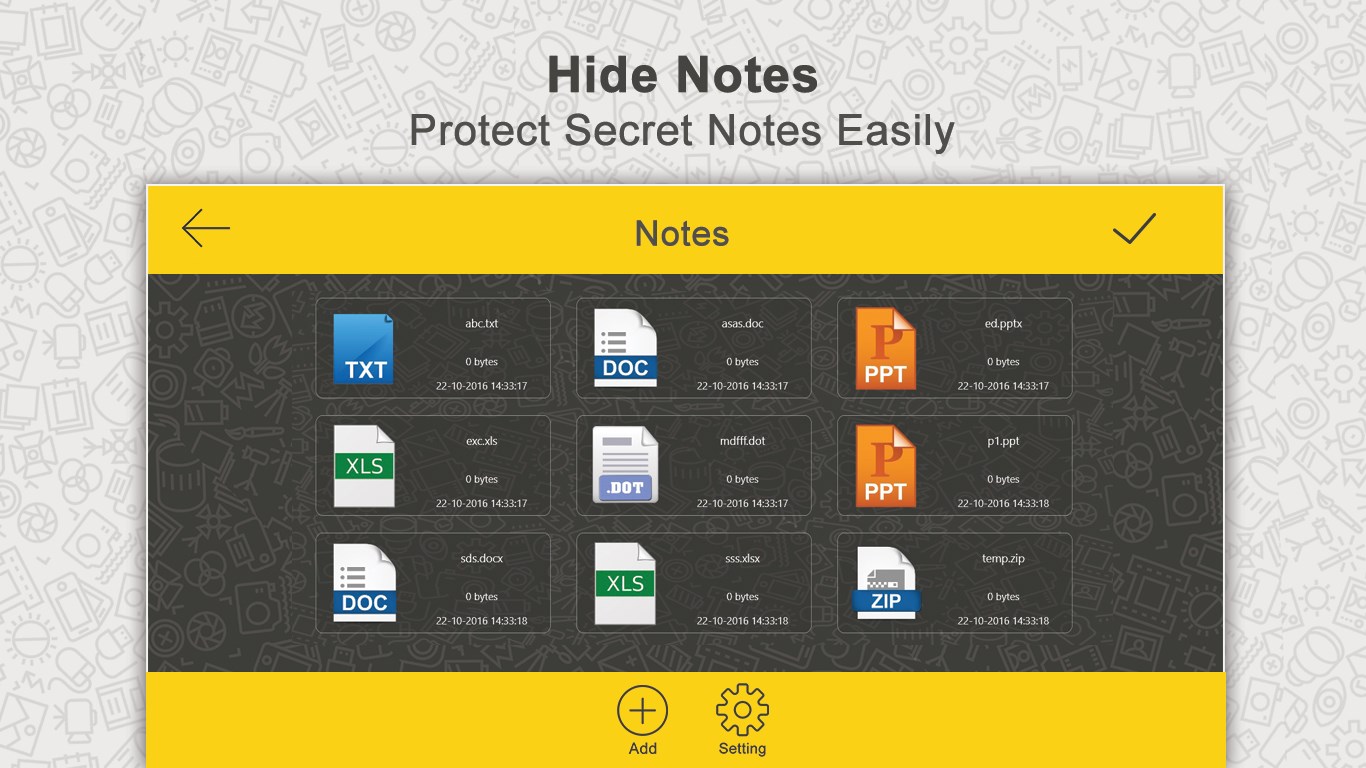 Protected notes. Protected notes