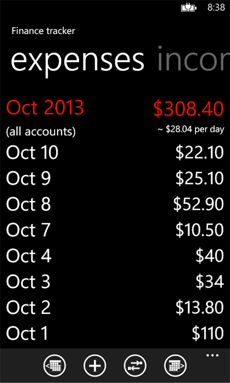 Finance tracker Screenshots 1