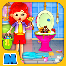 Bathroom and Toilet Cleanup : Cleaning & Repairing Game for Kids