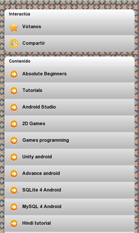 Android development Screenshots 1