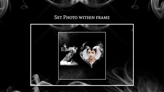 Smoky Text Photo Frames screenshot 2