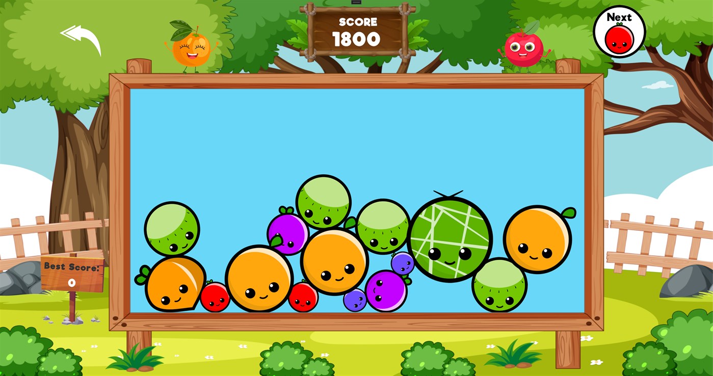 #3. Fruit Merge: Endlessly Fun! (Windows) By: Dino­