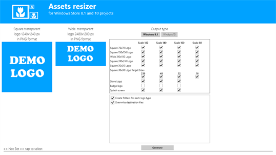 Assets Resizer for Windows Store screenshot 3