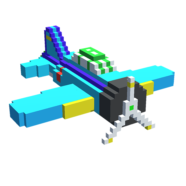 Planes 3D Color by Number - Voxel Coloring Book