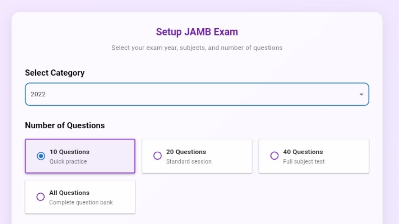 JAMB CBT+ WAEC Exam Practice 2027 - MyQuest Software screenshot