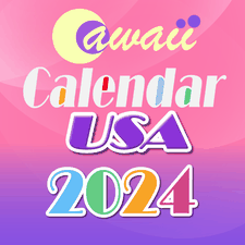 USA 2024 Cawaii Calendar Free!