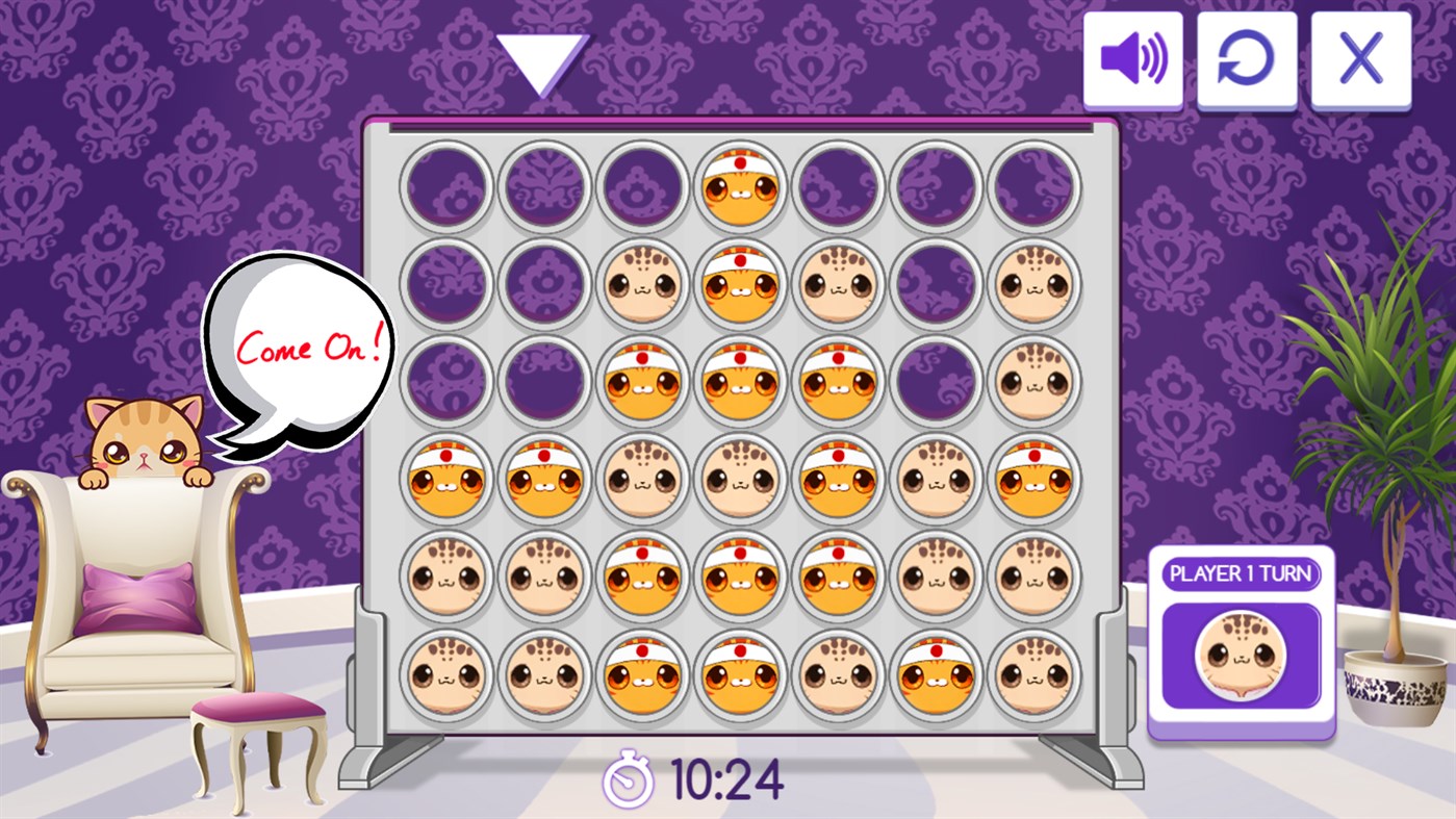 #3. 4 Cats in a Row - Connect Four Cats (Windows) By: Cowcona