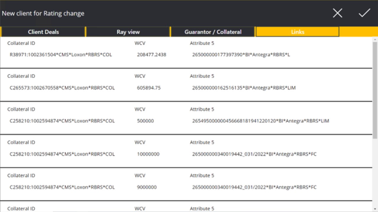 Snapshot 5 of Comtrade Loan Stress Testing application
