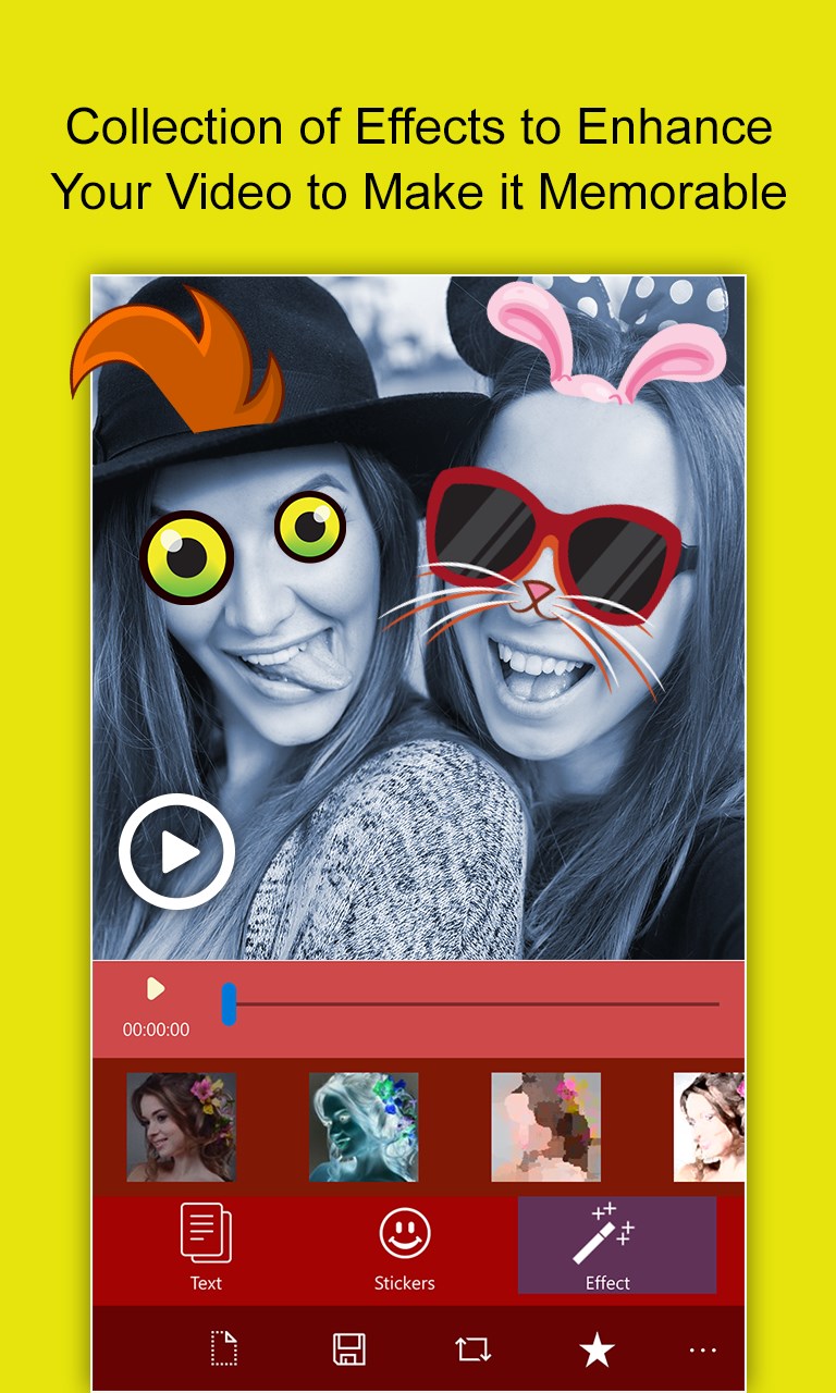 Video EditorAdd fun Stickers and Text in Videos for Windows 10