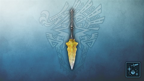 Кулон: нож из янтарного кристалла