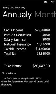 Income Calculator (UK) screenshot 3