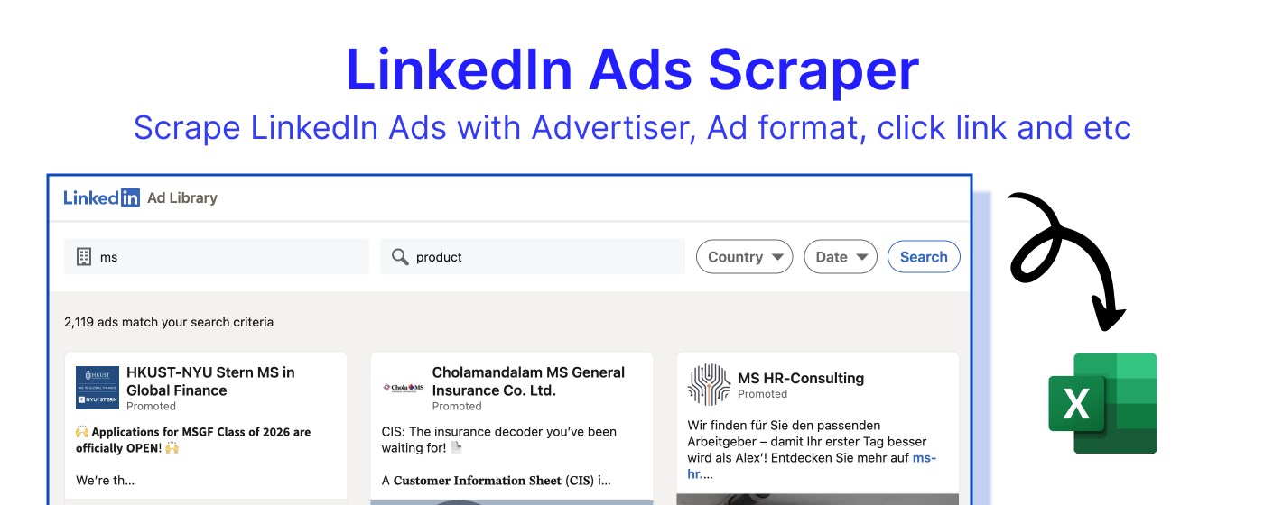 LinkedIn Ads Scraper marquee promo image