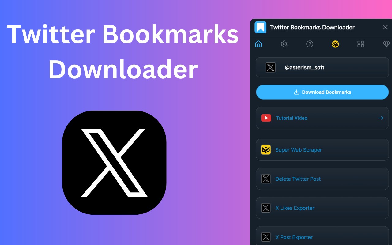 Twitter Bookmarks Downloader - Export X Bookmarks