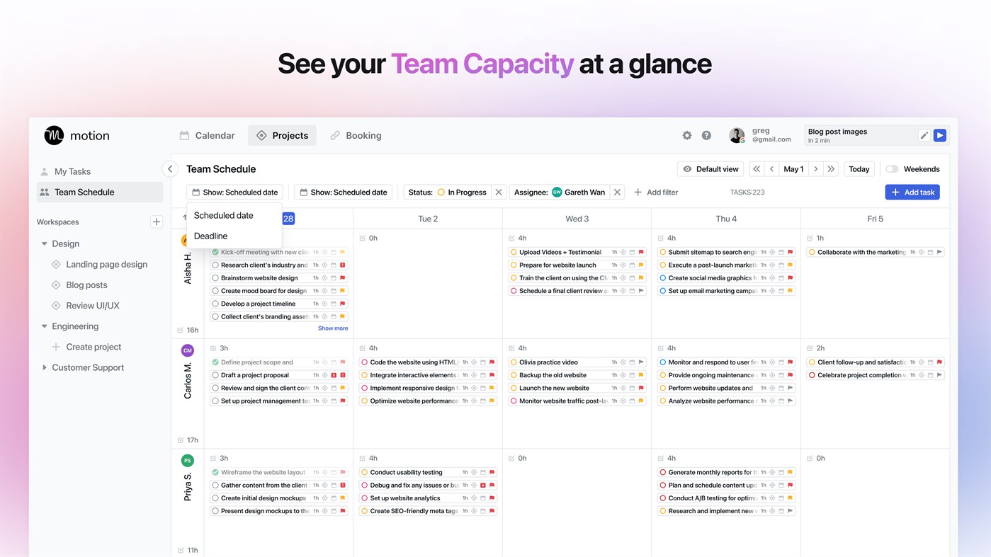 #5. Motion - Projects, Tasks, and Calendar (Windows) By: Motion Software