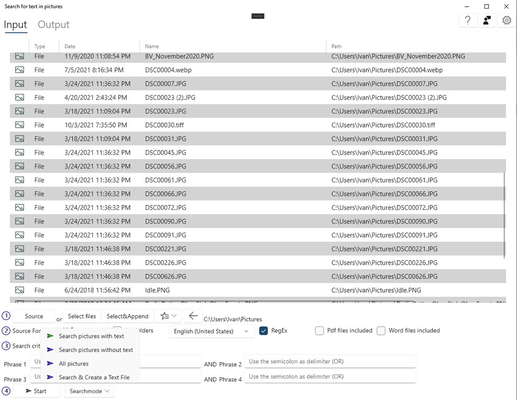 #4. Search for text in pictures (Windows) di: Ivan Makaruskin