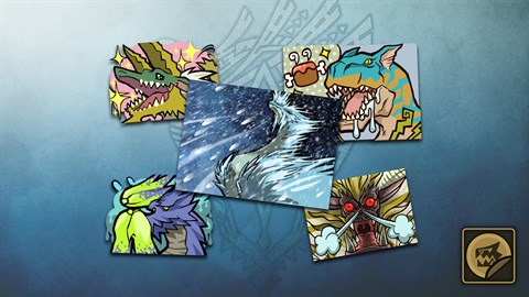 MHW:I Set de pegatinas: monstruos de Iceborne
