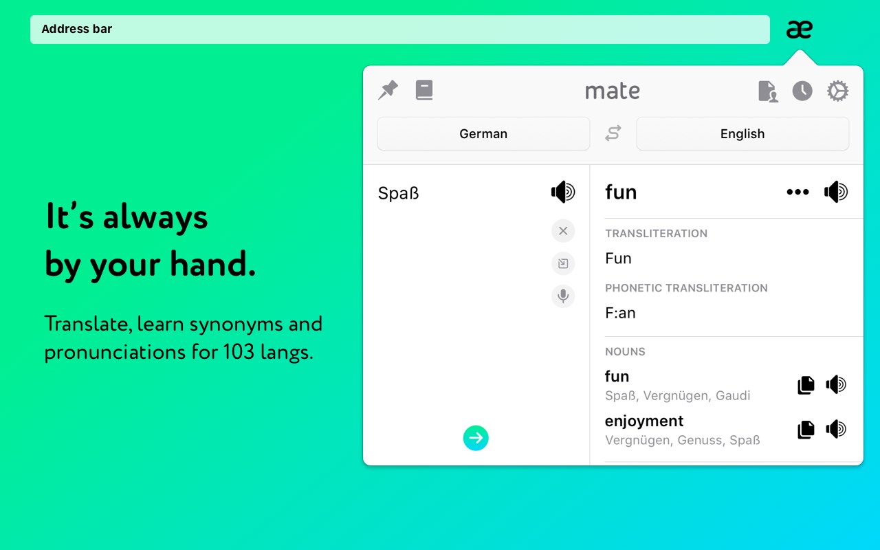 Mate Translate – translator, dictionary