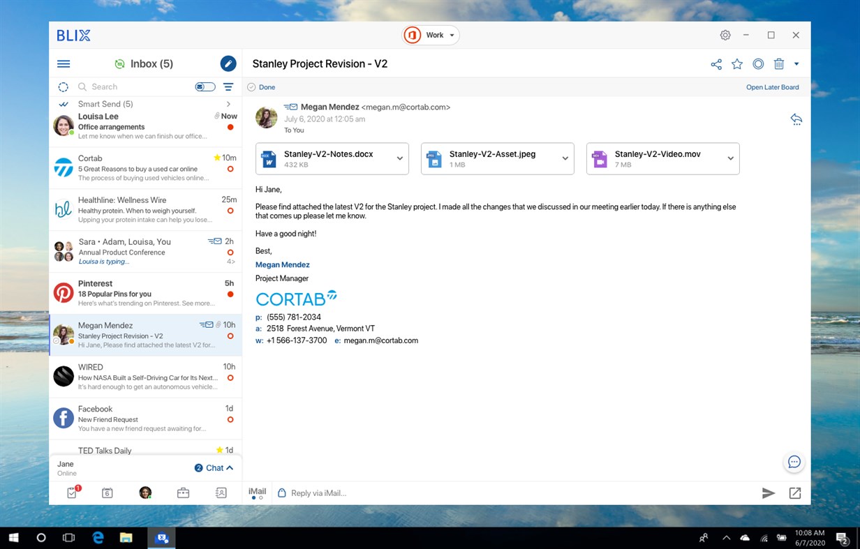 #4. Blix - Blue Mail Teams (Windows) 由: Blix Inc