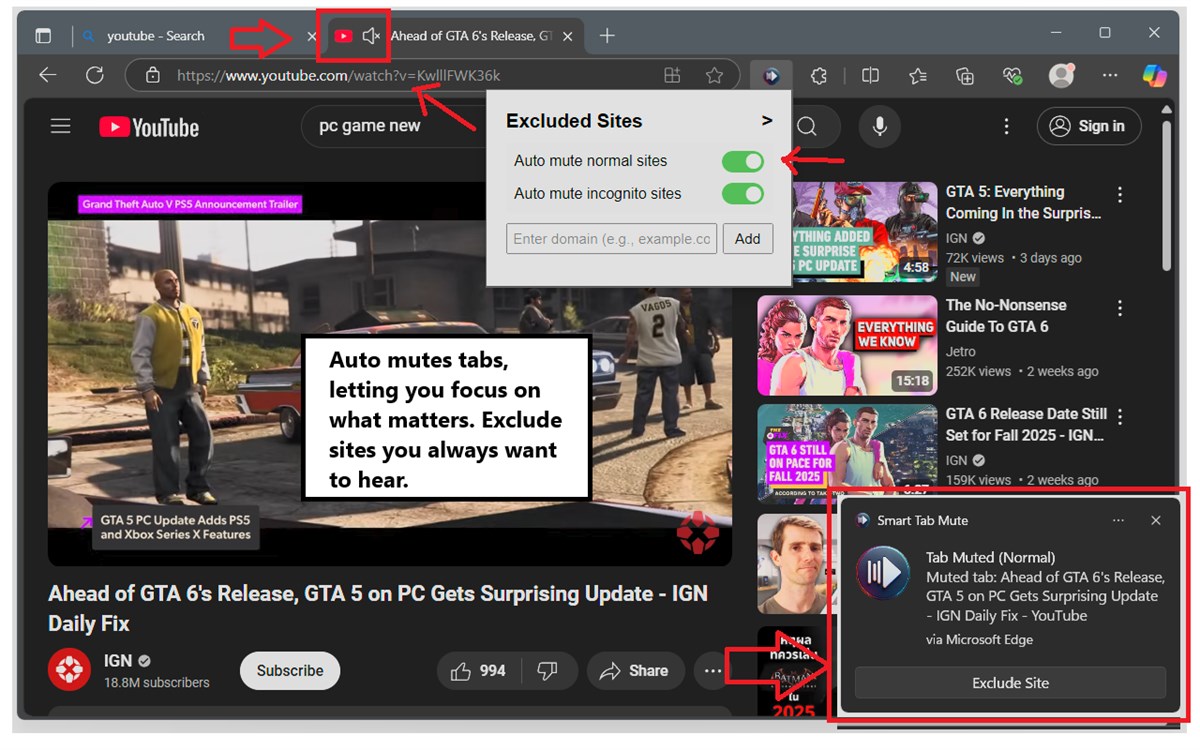 Smart Tab Mute