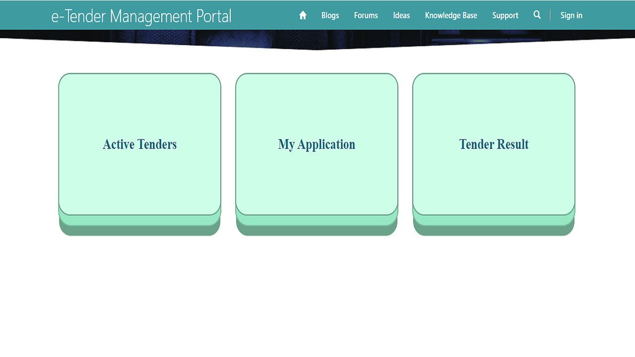 Snapshot 2 of Wipro Tender Management Solution