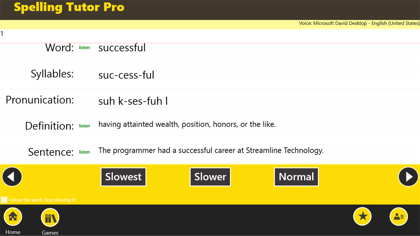 #6. Spelling Tutor Pro (Windows) Με: Streamline Technology