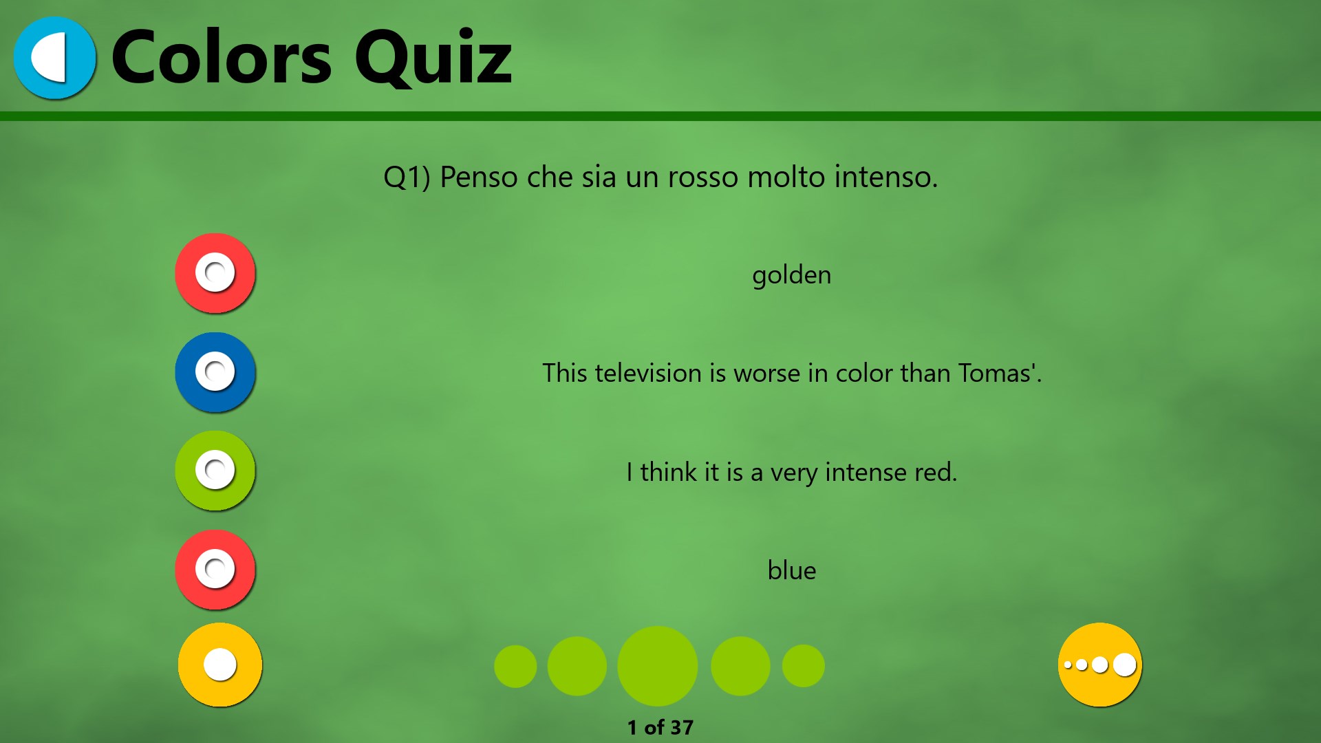Квиз цвета. Chinese Colors Quiz.