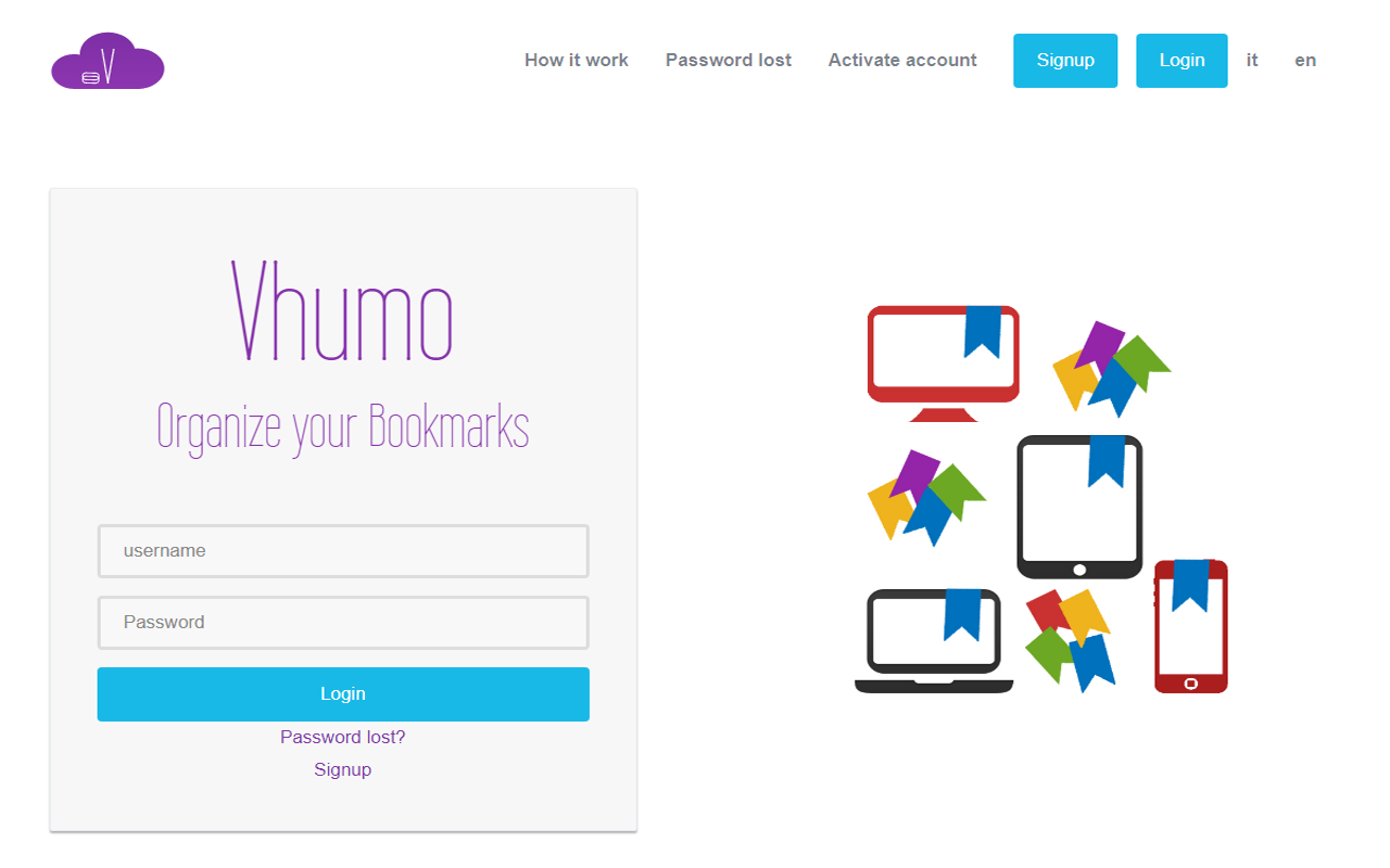 Vhumo Bookmark Manager