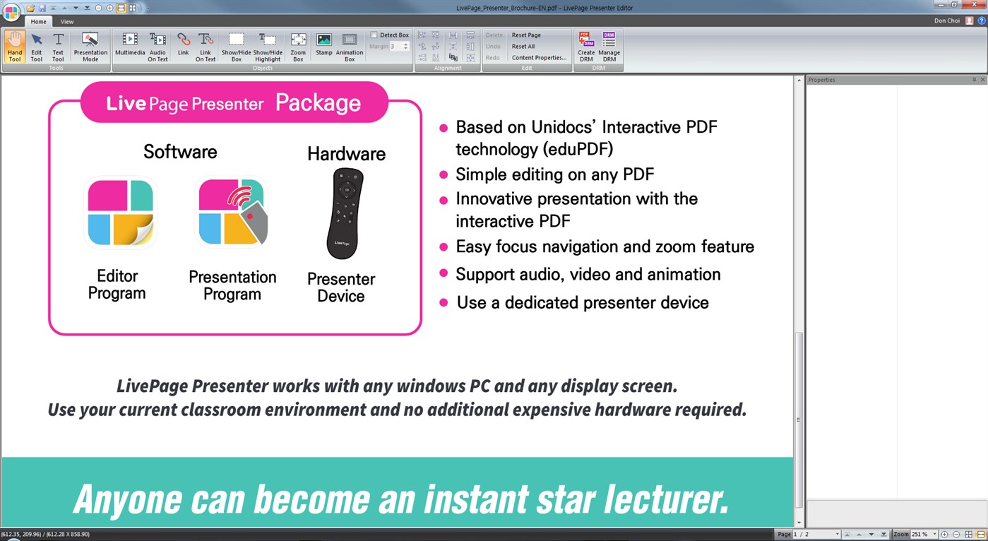 #3. LivePage Presenter Editor (Windows) De: Unidocs