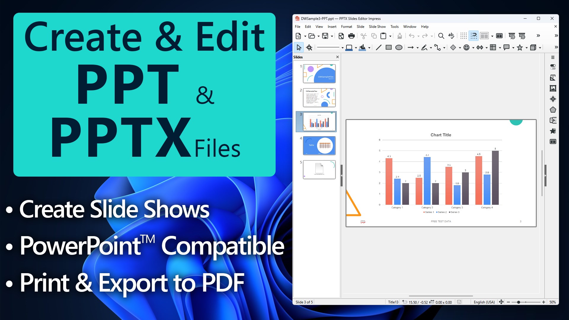 PPTX Slides Editor screenshot