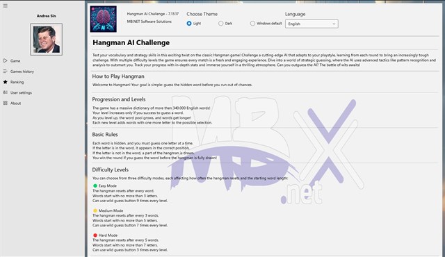 Hangman AI Challenge screenshot 2