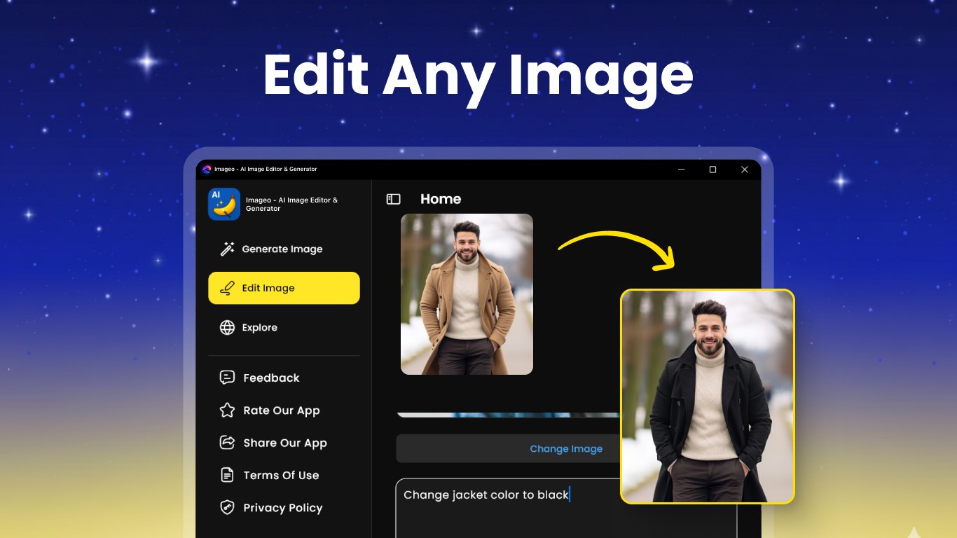 Imageo - AI Image Editor & Generator screenshot