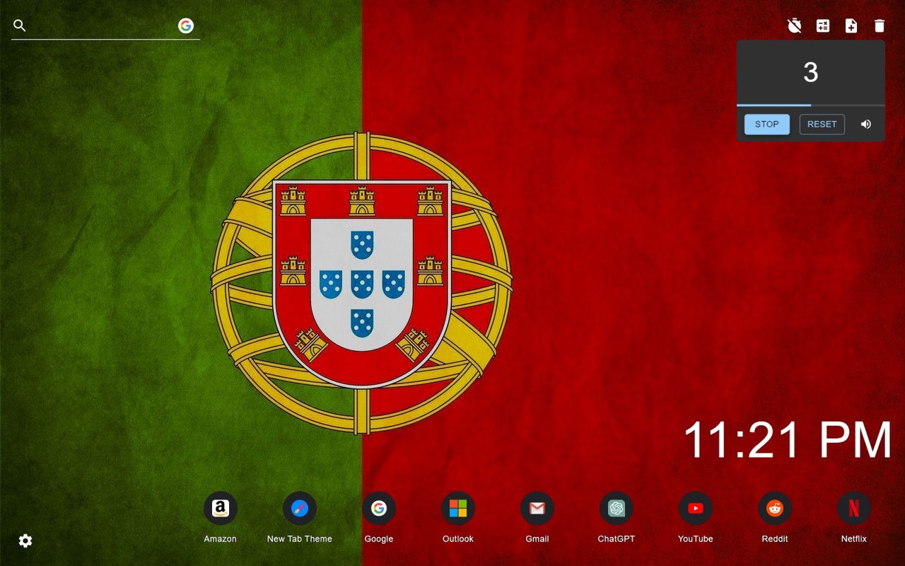 Portugal Flag Wallpaper New Tab